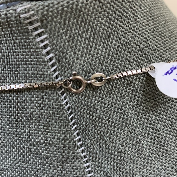 Vintage Sterling and Black Coral Chain Necklace - Picture 6 of 8